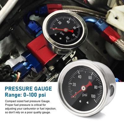 Для лодок Для мотоциклов Компактный датчик топлива Датчик 0-100 PSI Контроль двигателя Резьбовое соединение 1/8 NPT Диаметр 37,5 мм
