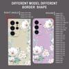 Floral Print TPU Lanyard Soft Case For Samsung S25 S24 FE S23 Ultra S22 A36 A16 A55 A15 A35 A06 A05 A25 A54 Slim Shockproof Matte Phone Cover