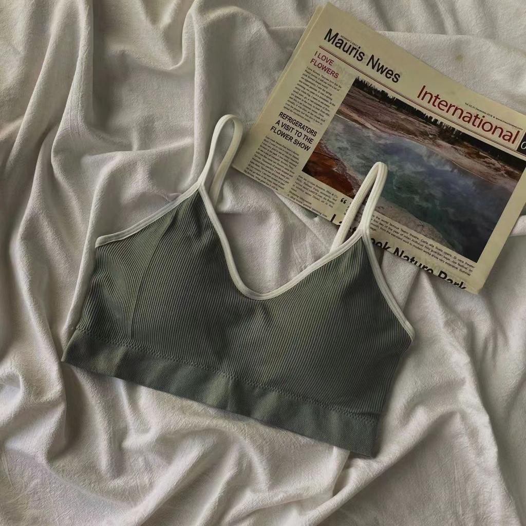 Женский студенческий бюстье без застежки с фиксированной чашкой, поддерживающий и предотвращающий отвисание, для ношения как внутри, так и снаружи.