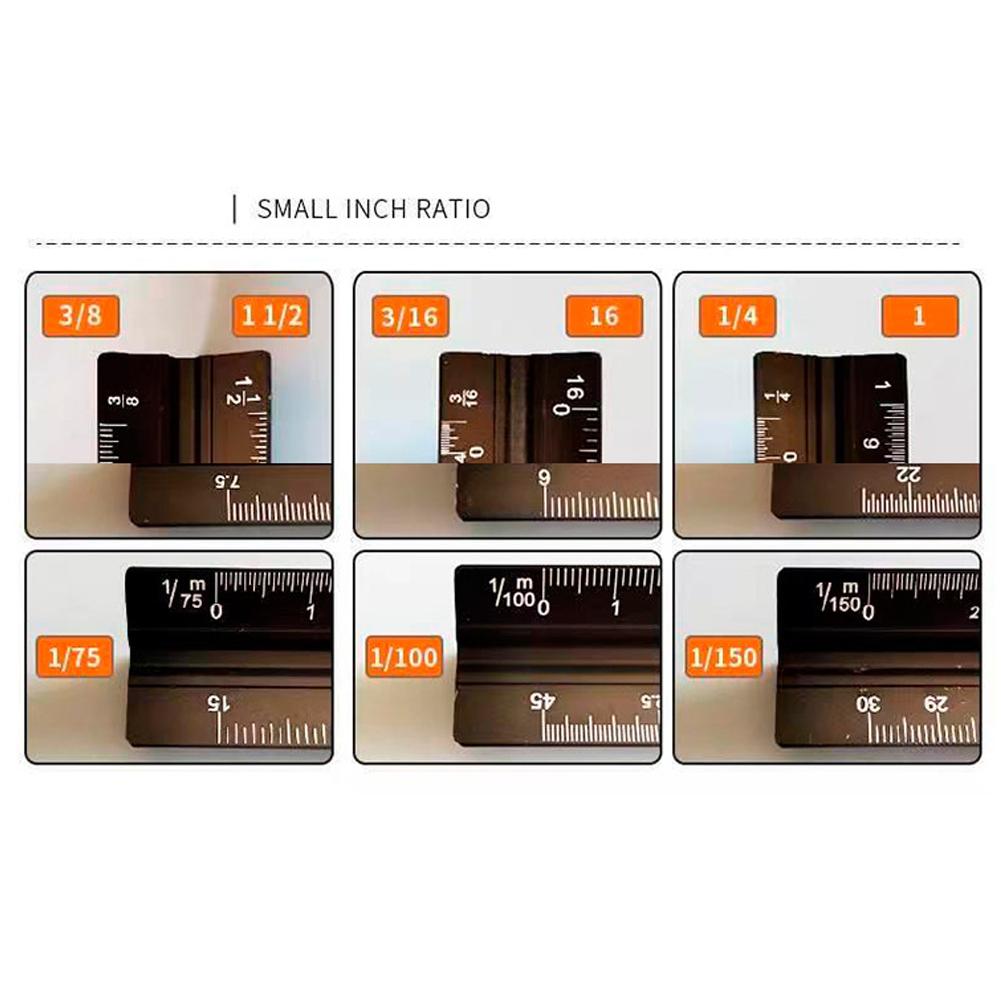 Треугольная линейка шкала линейка из алюминиевого сплава чертежная линейка архитектурная линейка шкала сантиметр O8X4