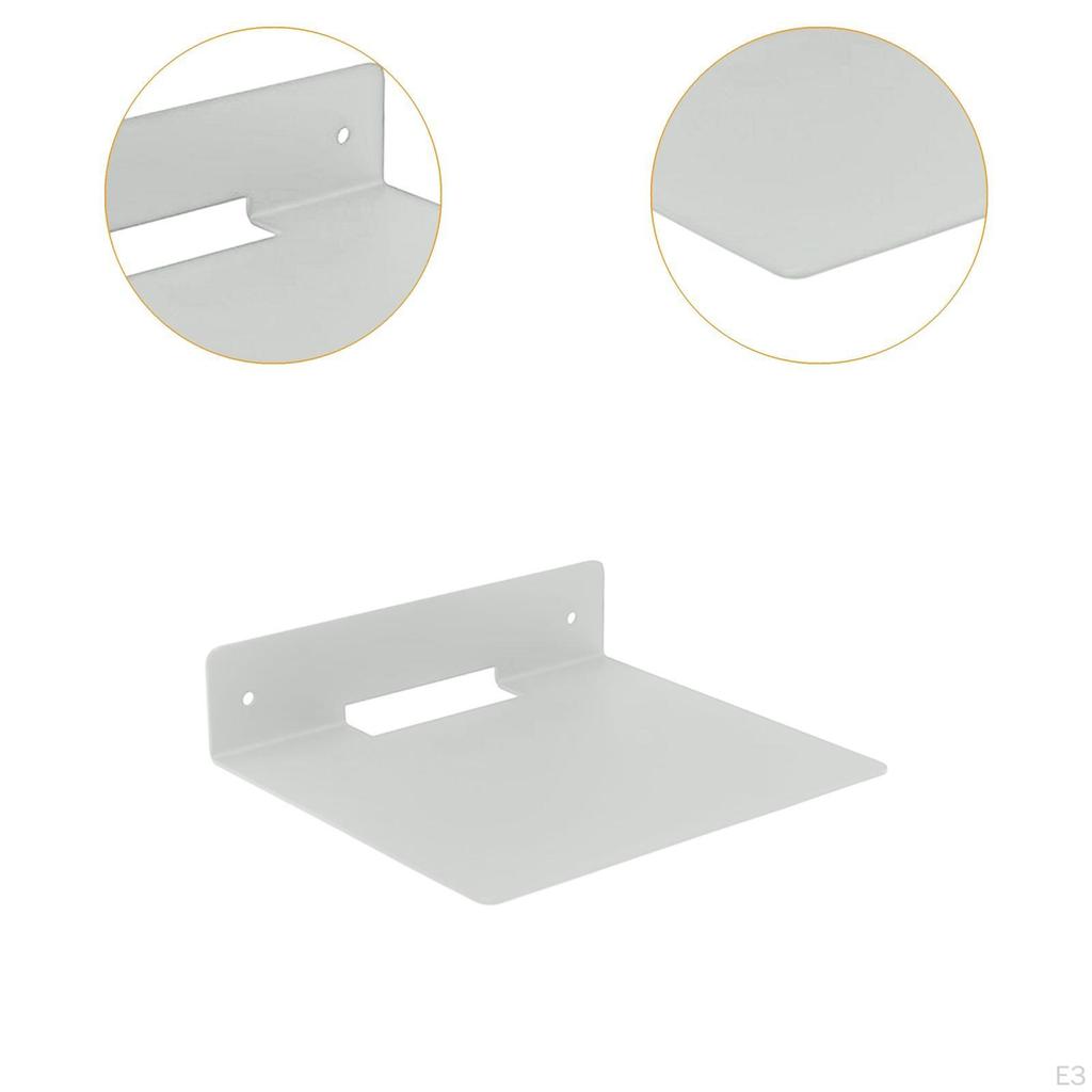 Speaker Wall Mount Float Metal Shelf Cable Management L Shaped Bracket Black for Toy Books