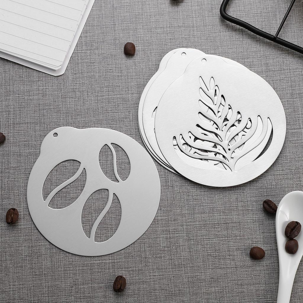 Decor Coffee Stencils Cappuccino Templates Cake Decorating Tool Biscuit Chocolate Garland Mold