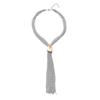 ZA Trendy Punk Metal Tassel Pendant Necklace for Women - High-End Jewelry