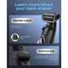 Mens Back Shaver with Long Handle, Multifunctional Self-Service Electric Back Hair Razor with Detachable Handle, Trimmer for Men with Back Attachment