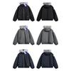 Wassup American Retro Fur Collar Hooded Cotton Parka Jacket for Men and Women, Winter Thickened Minimalist Workwear Cotton Coat