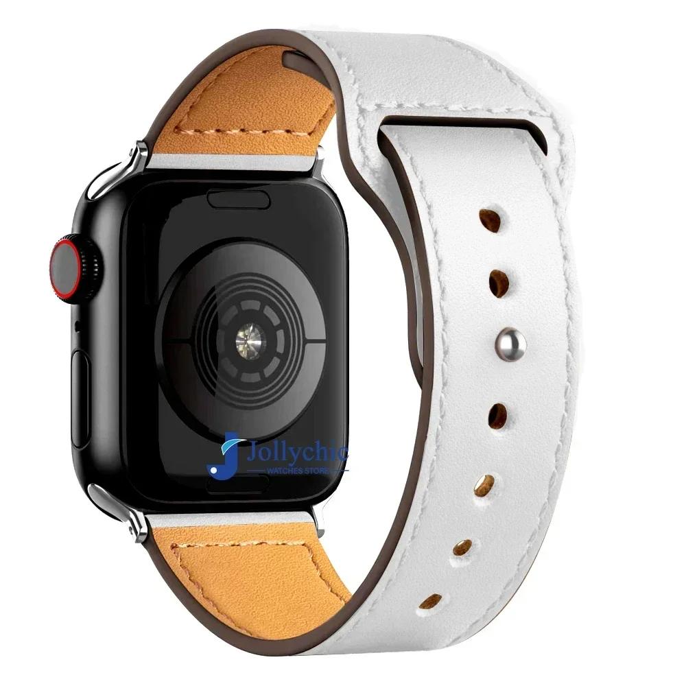 Ремешок из кожи для часов Apple Watch Band 44 мм 45 мм 41 мм 40 мм 42 мм 38 мм 49 мм 45 мм браслет Correa IWatch Series 8 Ultra 3 6 SE 7 ремешок