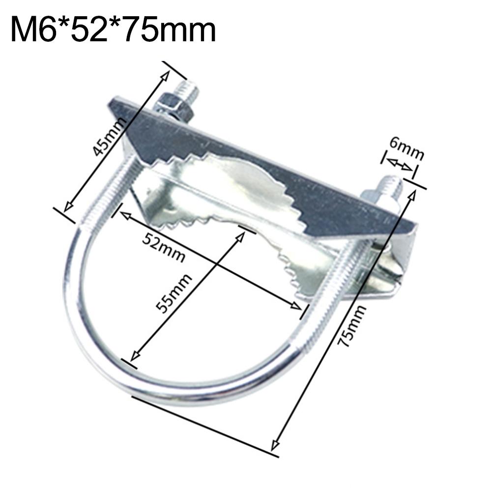 Secure antenna fixing clamp for mounting round pipes with diameter 1 to 18 inches heavy duty metal mast mounting bracket