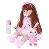 Reborn Toddler Silicone Baby Girl Doll Vivid Creativity Present Beautiful Baby Toy 60cmBrown Eyes