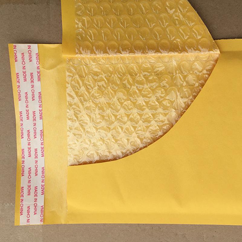 Thickened Yellow Kraft Paper Bubble Envelope - Shockproof Custom Express Packaging Bag