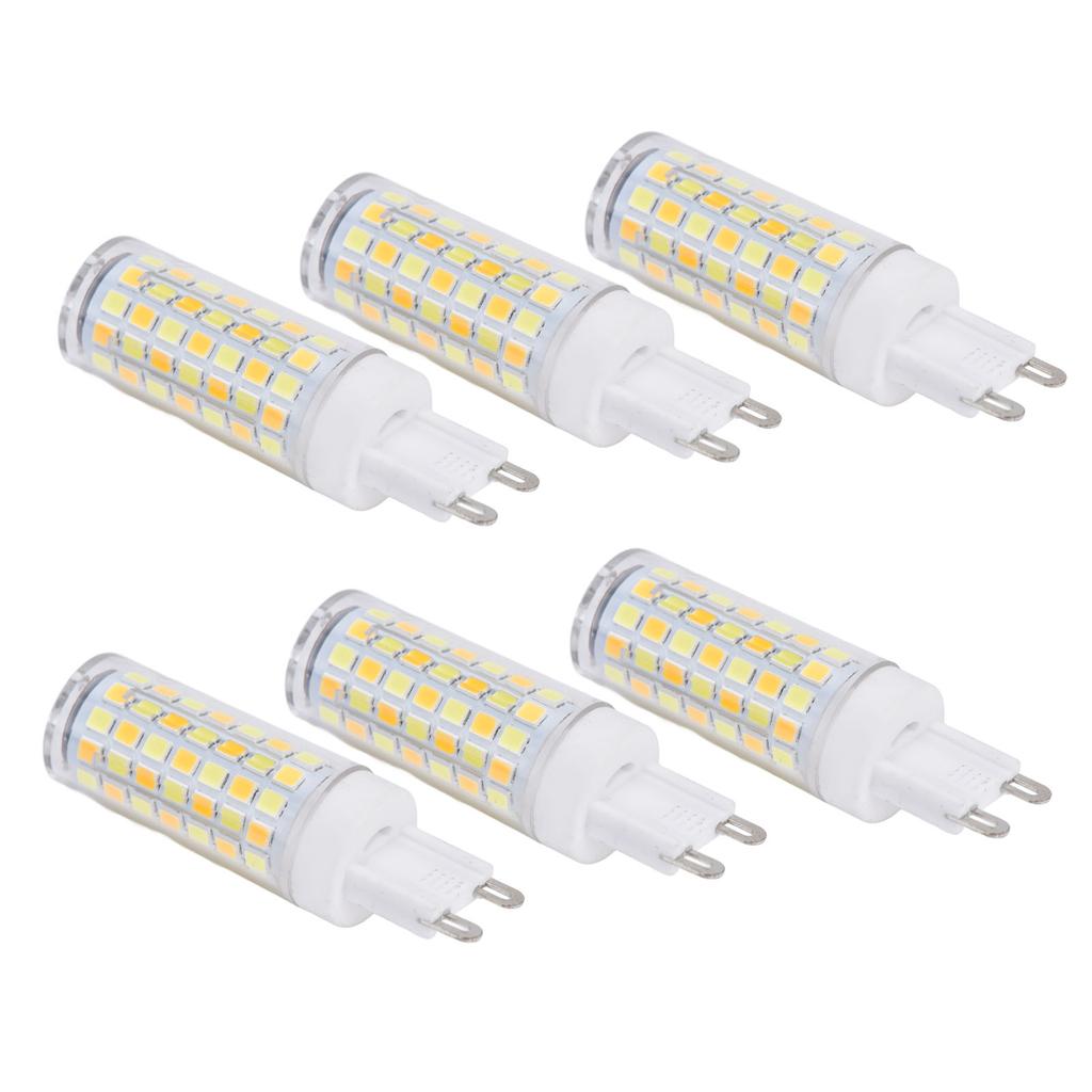 6pcs 90LED G9 Light Bulb 9W 220V Dimmable Soft Warm White LED Bulb for Chandelier Ceiling Wall