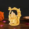 1 Pcs Shree Radha Krishna Idol - Gold Murti Statue | Gift for Him/Her, Mother's Day,Decor, Ganesh Pooja, Office,car Dashboard