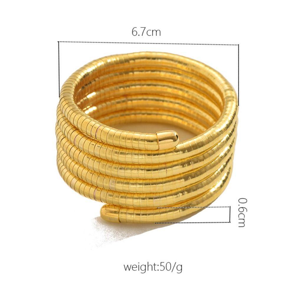 Silver Color Charm Bangle Gold Color Layered Stackable Wrist Bracelet Jewelry Accessories