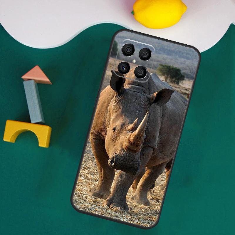 Чехол Животное Носорог Для Honor Magic 7 5 6 Lite Honor 200 Pro 50 70 90 Lite X9a X8a X8 X9 X8b X9c X9b Обложка