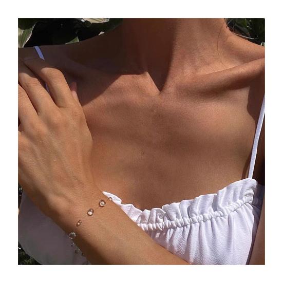 Прозрачные ювелирные изделия в виде капли воды, ожерелье из искусственного хрусталя и круглой бусины, серьги-кисточки, браслет из бисера в виде капли для свадебной вечеринки