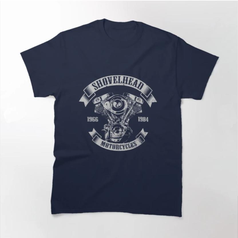 American Motorcycle Shovelhead Engine Moto Rider TShirt 100 Cotton ONeck Short Sleeve Casual Mens Tshirt Size S3XL