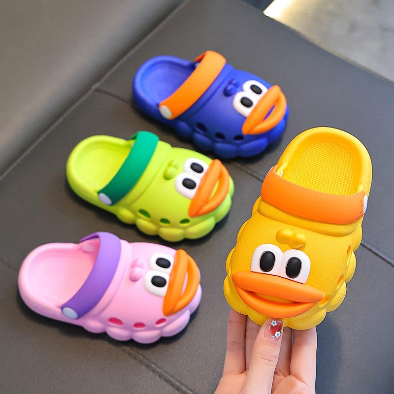 Children's Slippers Boys' Clogs Summer New Yellow Duck Boys' Baby Bathroom Non-Slip Indoor Wear