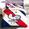 France football soccer Pattern Bedding,Quilt Set Quilt Cover Pillowcase Home Birthday Gift (1*duvet cover+2*pillowcase,without core)