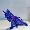 3D-печатная фигурка лисы, подвижная модель с тонким хвостом и множеством суставов, шарнирная фигурка животного, декор для стола, подарки для детей