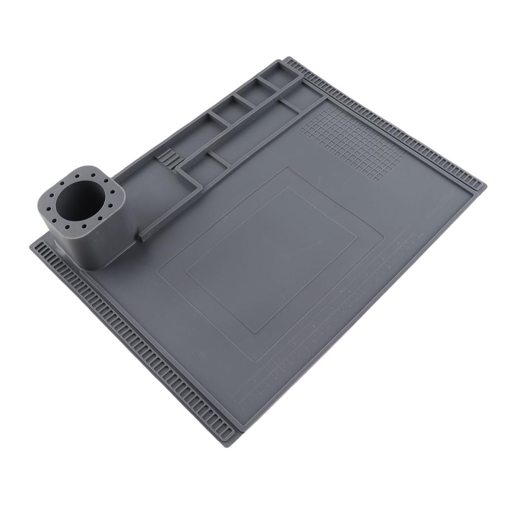 Silicone Work Mat High Temperature Resistance Heat Insulation Electronics Repair Mat 40x30cm Green