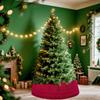 Christmas Tree Skirt Christmas Tree Mat Base Covers Decorations 28Inch Washable for Winter Holiday Party Decoration