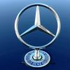 JMQAR1 44mm 3D Metal Chrome Black Car Front Hood Emblem Bonnet Logo For Mercedes Benz C E S Class W204 W212 W220 W210 W221 Accessories