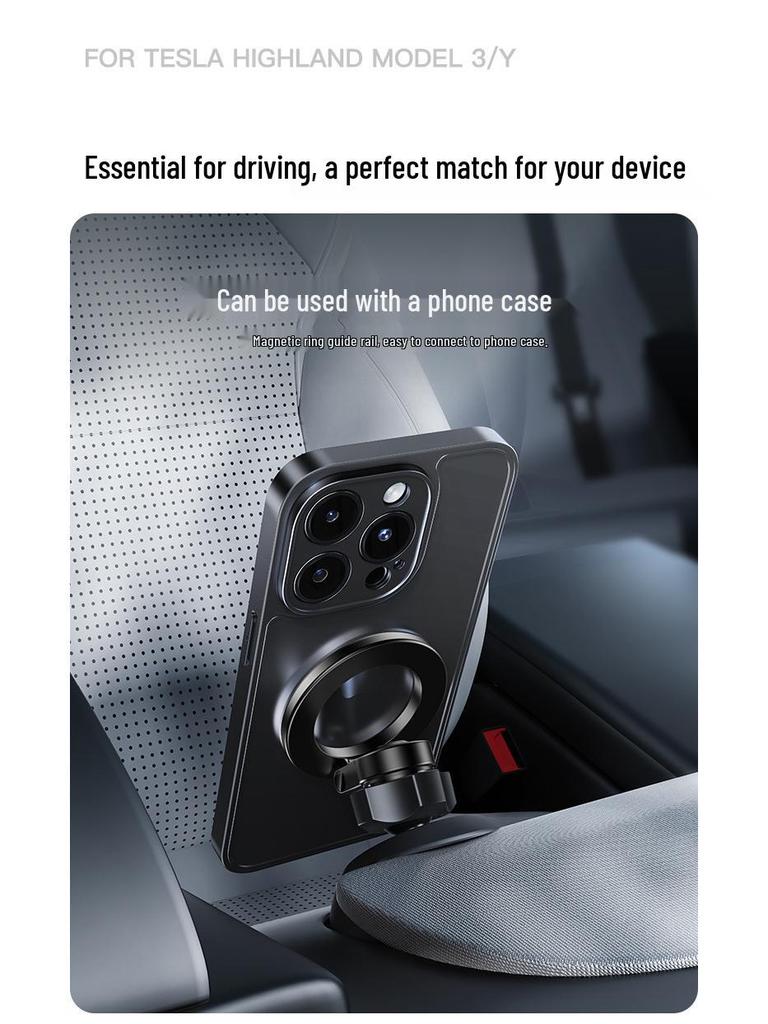Tesla Model 3/Y Refreshed A-Pillar Mobile Phone Car Mount - Dedicated Navigation Accessory
