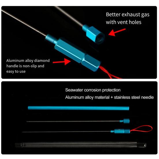 1 комплект игл для отвода газов из глубоководной рыбы, прочная полая игла для отвода газов из глубоководной рыбы, принадлежности для пресноводной рыбалки в соленой воде