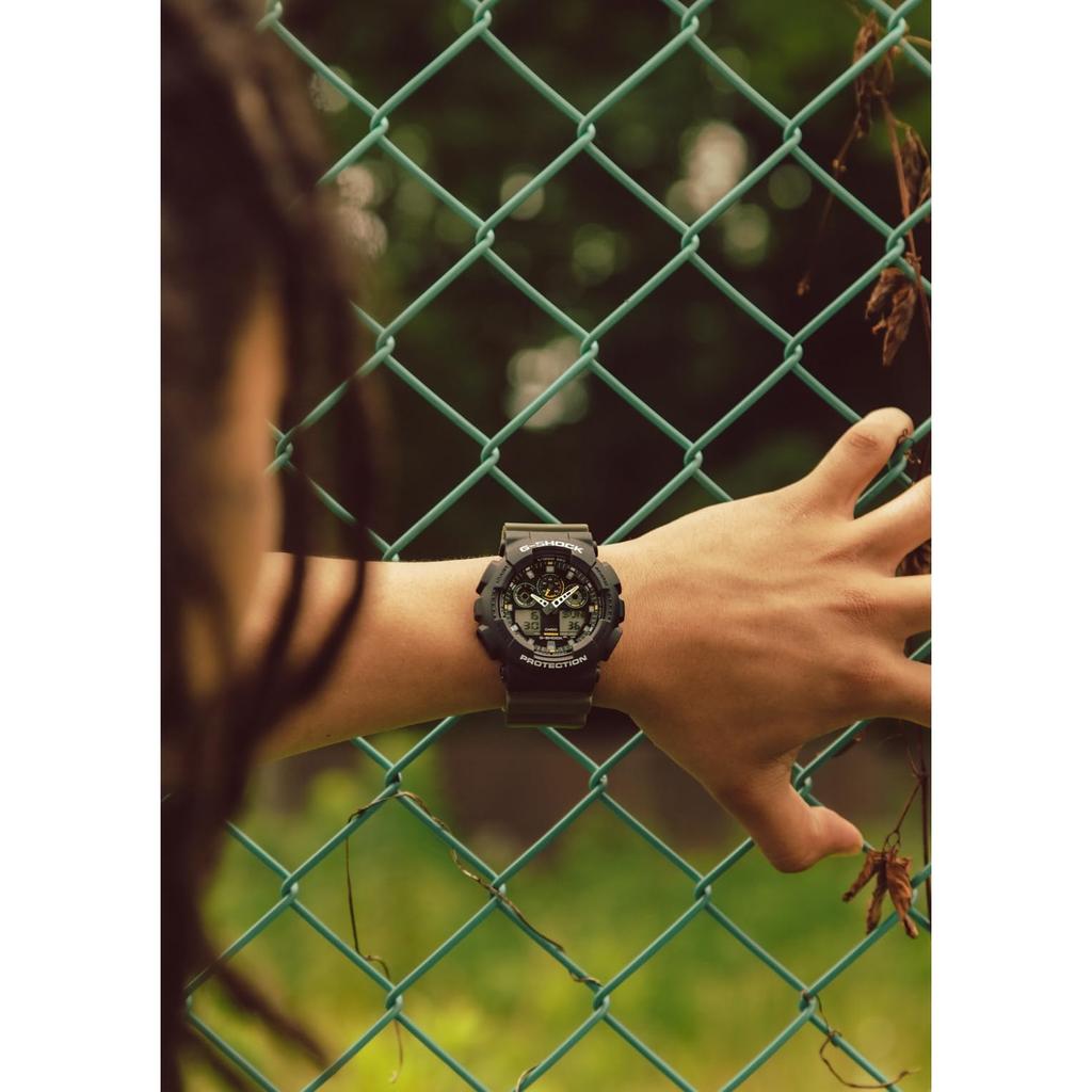 Casio G-Shock Men's Watch GA-100TU-1A3JF Olive Green Two-Tone Utility Series [Japan Authentic]