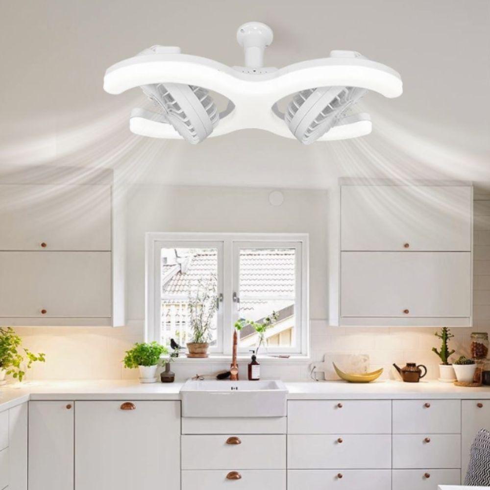 E27 Socket LED Pendant Fan Light Quiet Electric Fan Light Ceiling Fan Light Study Room