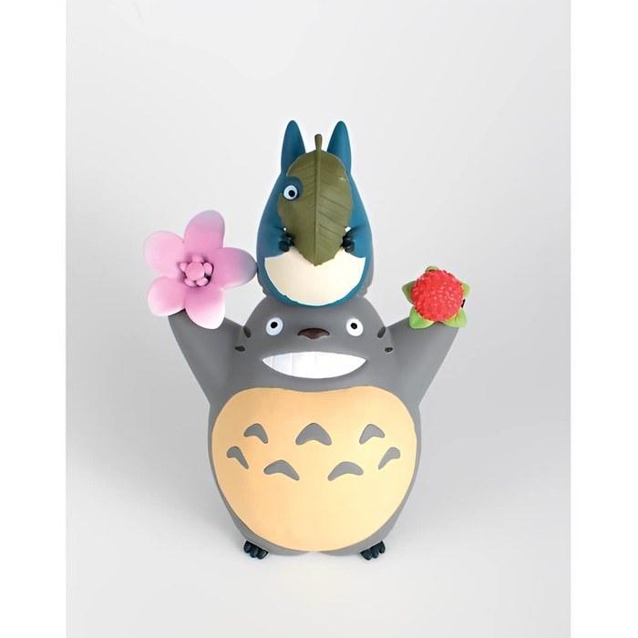 ENSKY Totoro Plush Grass Flowers and Totoro Gray 8 inches