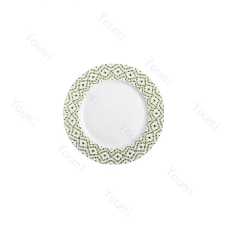 Керамическая тарелка в современном стиле Ретро-ресторан Стейк Паста Обеденные тарелки Вкусные блюда Большие суповые миски Бытовая посуда