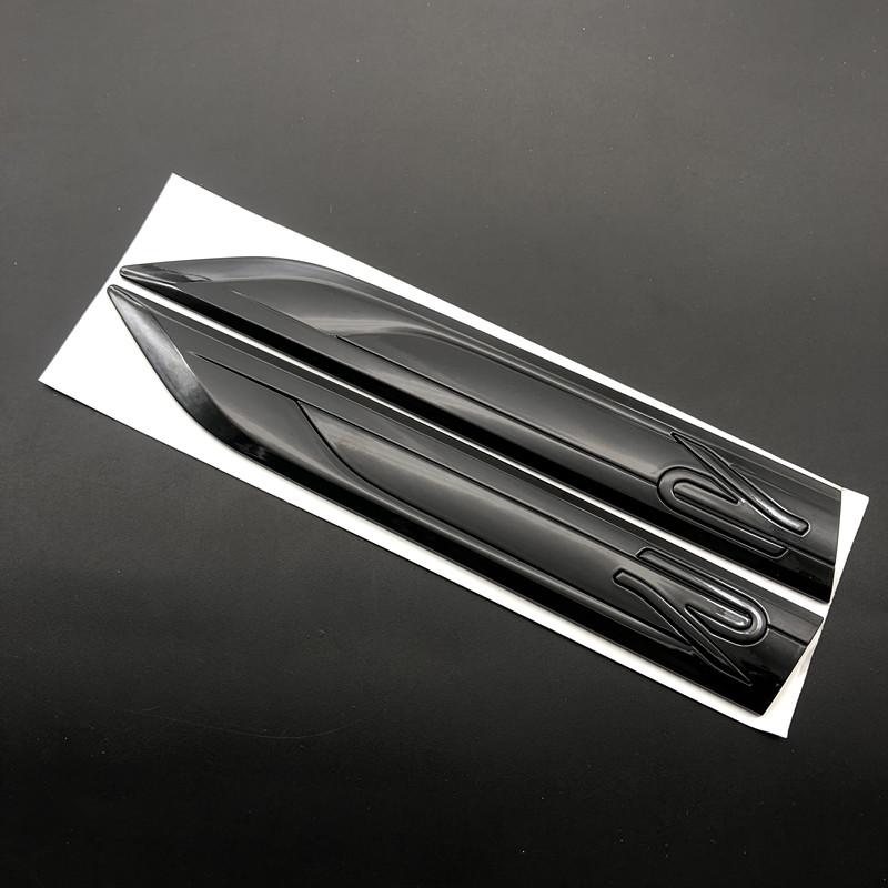 HAT1 2Pcs Fender Sticker for VW Volkswagen R RLINE Tiguan Touran Golf Polo BORA Passat B8 Jetta T-Roc Arteon Vehicle Body Side Bumper