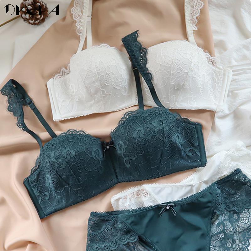 DKGEA Кружевной бюстгальтер с глубоким V-образным вырезом, бюстгальтер пуш-ап, женский сексуальный комплект нижнего белья
