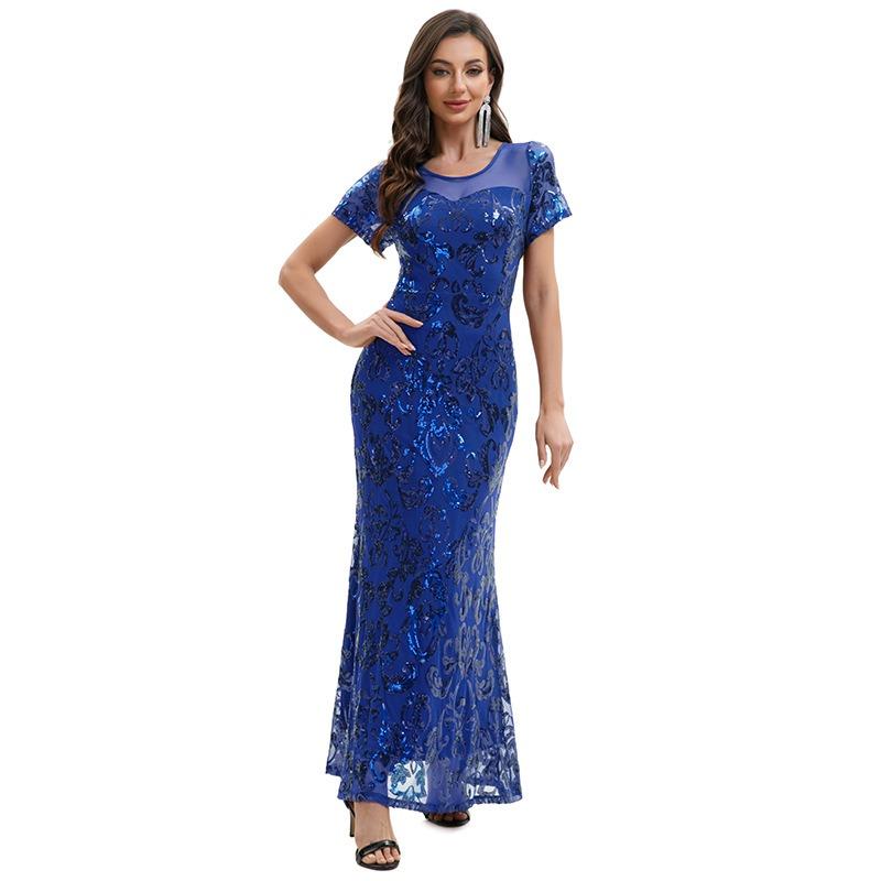 Винтажное платье с пайетками, платье для выпускного вечера, вечернее платье с бисером и пайетками, женское