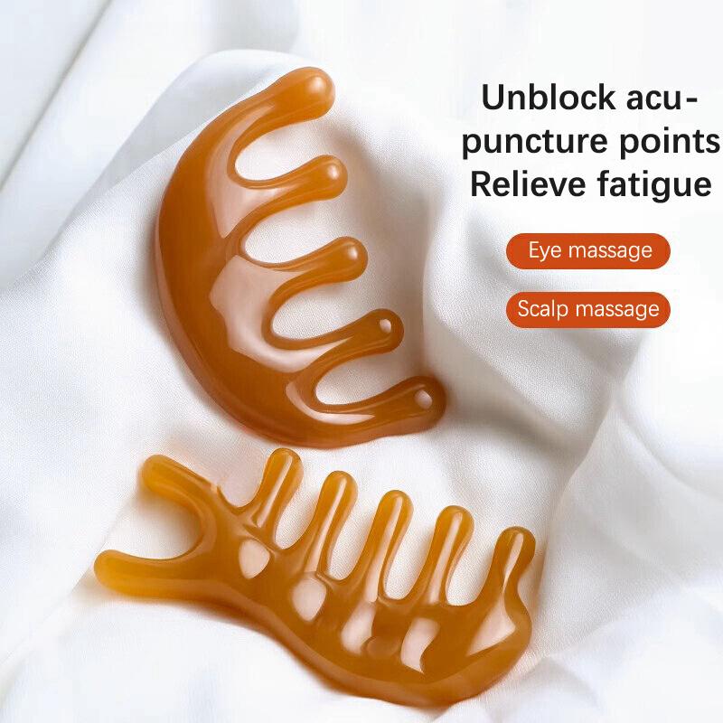 Расческа для волос Scalp Relax Acupoint Massager Портативная массажная расческа с пятью широкими зубьями Акупунктурная терапия Антистатические гладкие волосы