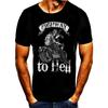 Highway To Hell Biker Teutons Odin Thor Vikings Valhalla Print Tshirt