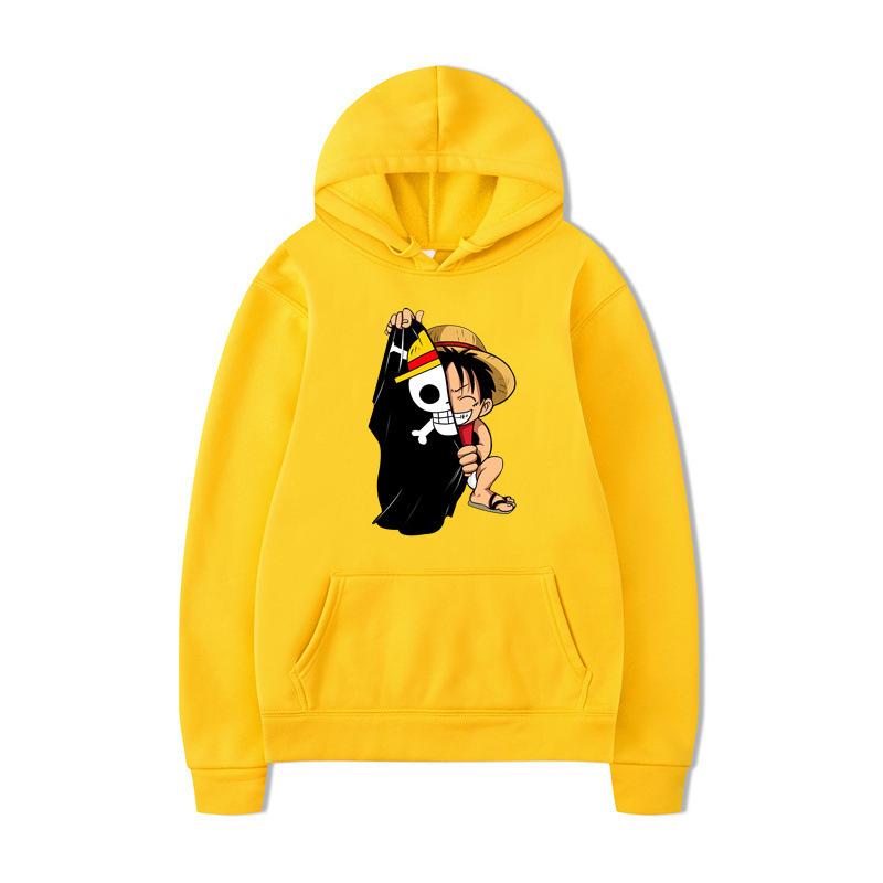 One Piece Luffy Printed Hoodie Men'S And Women'S Fleece Hooded Sweater