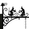 European Style Metal Bookend Library Lantern, Decorative Bookshelf Lighting, Witch Hat Lamp for Reading Nook, Vintage Iron Multifunctional Light with