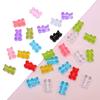 10pcs Resin Candy Color Bear Charms Pendant Beads for Necklace Bracelet Jewelry Making