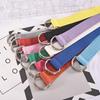 Unisex Youth Canvas Double Ring Belt - Stylish, Versatile, and Trendy Solid Color Accessory