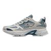 Li-Ning Поддерживающие устойчивые нескользящие износостойкие дышащие кроссовки с низким верхом Rebound мужские кроссовки серо-зеленые ARLQ001-5