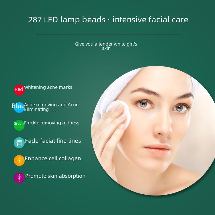 Маска для фотоомоложения кожи: Светотерапия красным/синим светом для салонов красоты