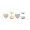 Hip Hop Rock VVS1 D Moissanite  Heart-shaped Stud Earrings 925 Sterling Silver Screw Ear Stud Fine Jewelry Diamonds Pass Test