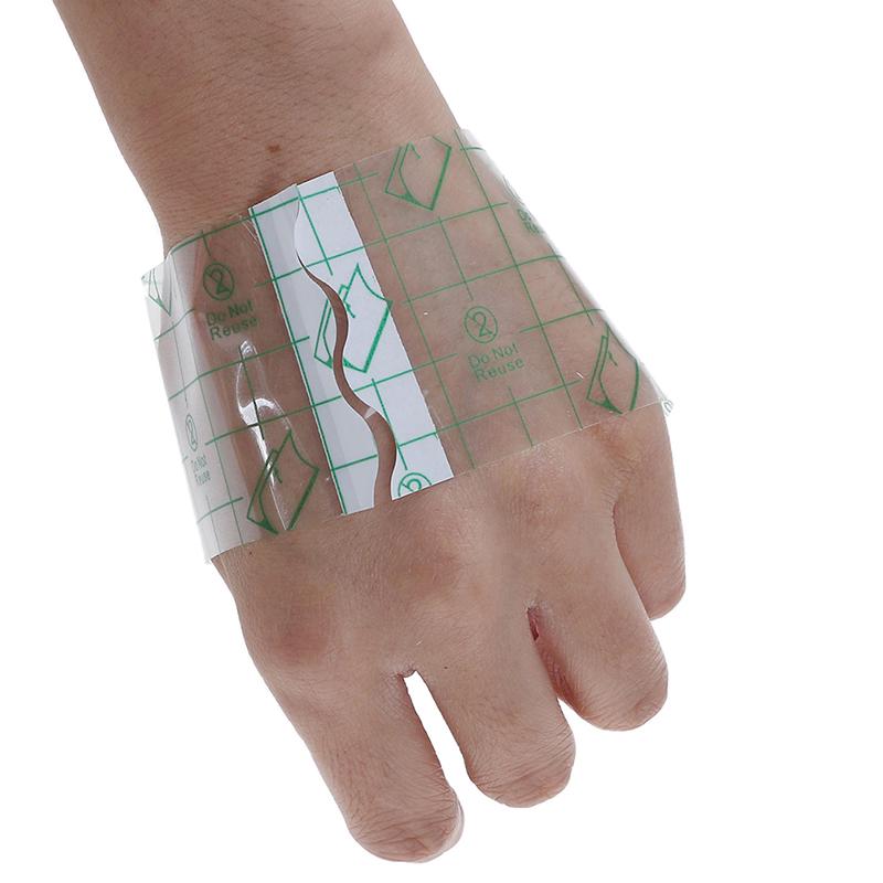 10 водонепроницаемых прозрачных клеевых фиксаторов для повязки на рану, пластыря для растягивающейся фиксации