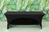 Flexible Tablecloth Rectangular Table 180X76Cm Conference Open Back Black