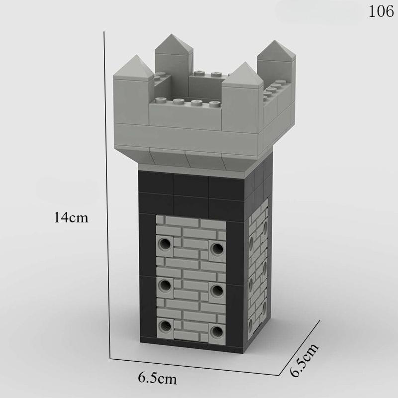 Нетоксичный Набор Строительных Блоков Moc Средневековая Древняя Сторожевая Башня Замок Расширение Военная Оборонительная База Солдаты Городская Игрушка Для Детей Подарок на День Рождения