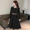 2024 Women's Autumn/Winter Shirt Dress: Thickened Light Luxury Design with Coat and Mid-Length Skirt