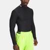 Under Armour HeatGear SS25 Дышащая футболка с длинным рукавом и полувысоким воротником для фитнеса Мужские топы Черный 1390099-001