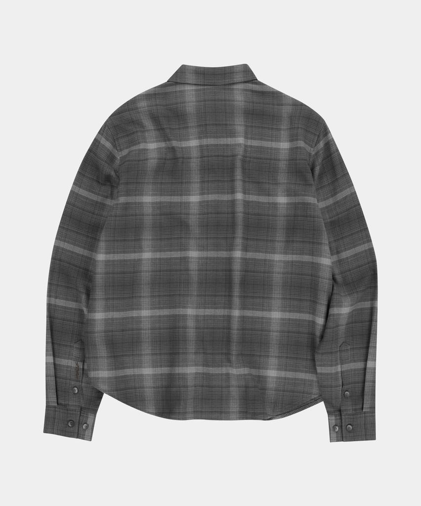 SLOWACID Flannel Cuff Check Shirt [Gray]