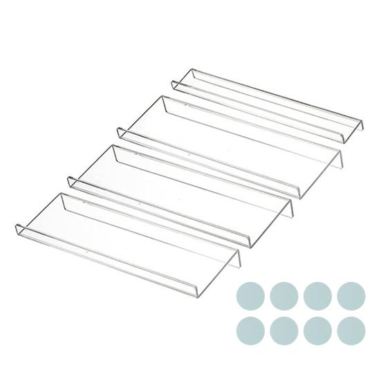 Органайзер для ящика для специй, 4-х уровневая ступенчатая полка для приправ, 4 упаковки, расширяемое кухонное хранилище